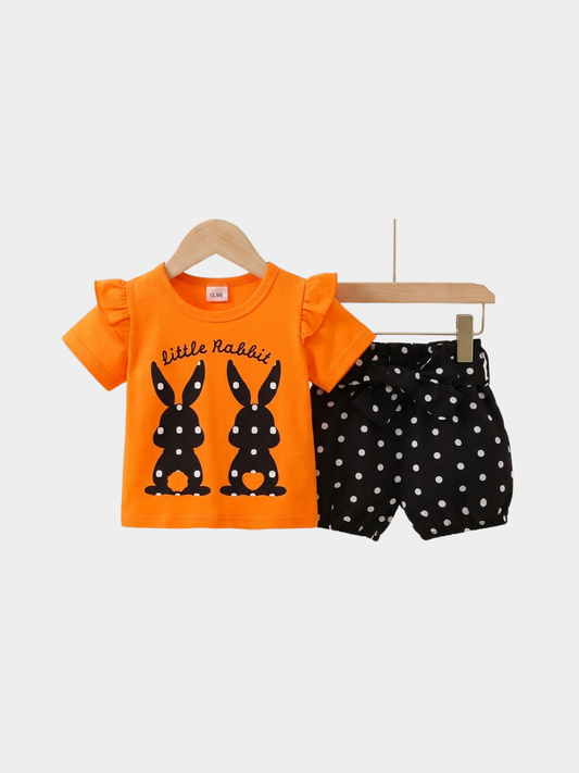 Rabbit T-shirt And Shorts Set