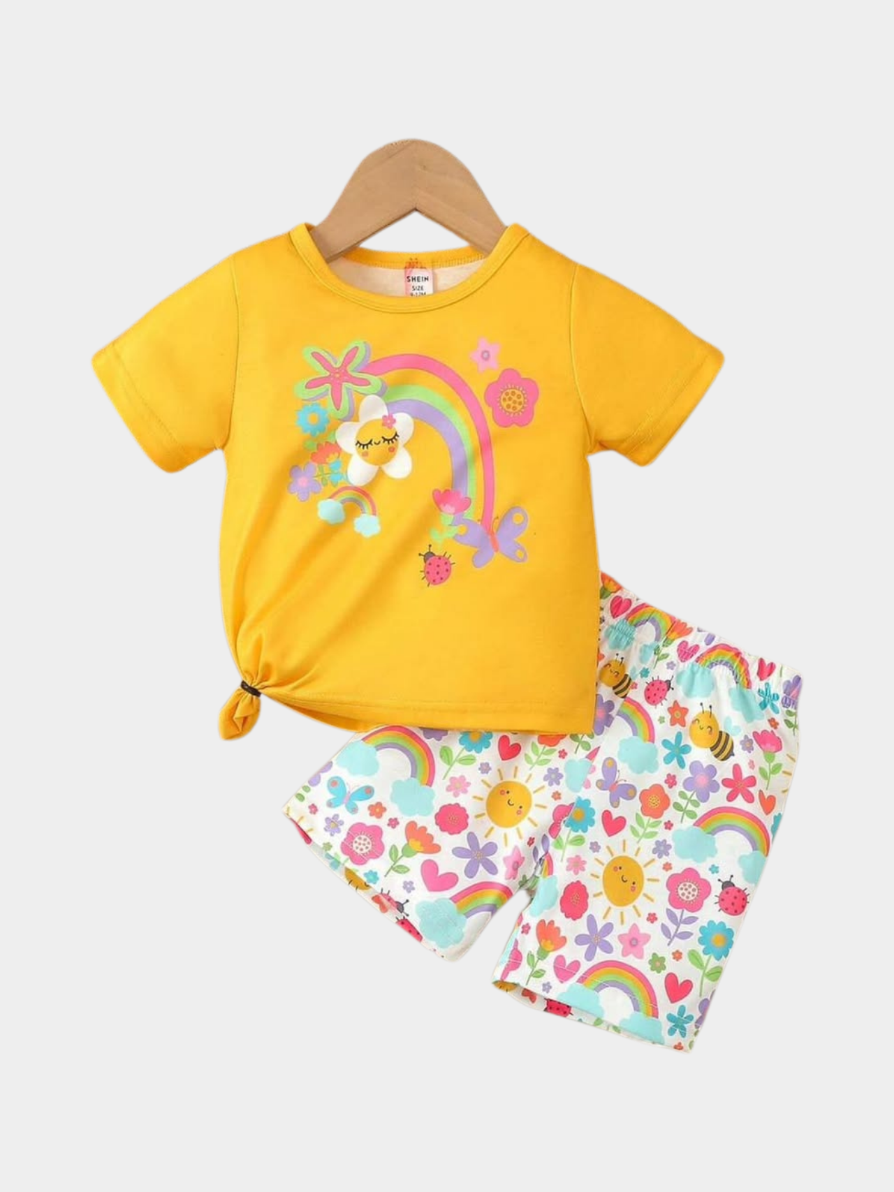 Rainbow T-shirt And Shorts Set
